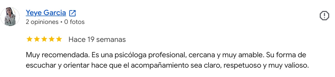 Testimonio 7 sobre el acompañamiento psicológico