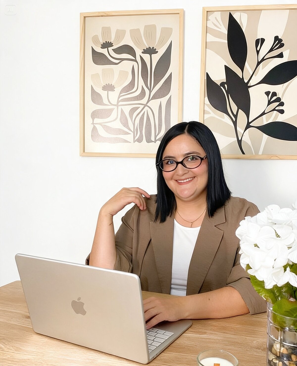 Psicóloga Viviana Quintero en su escritorio